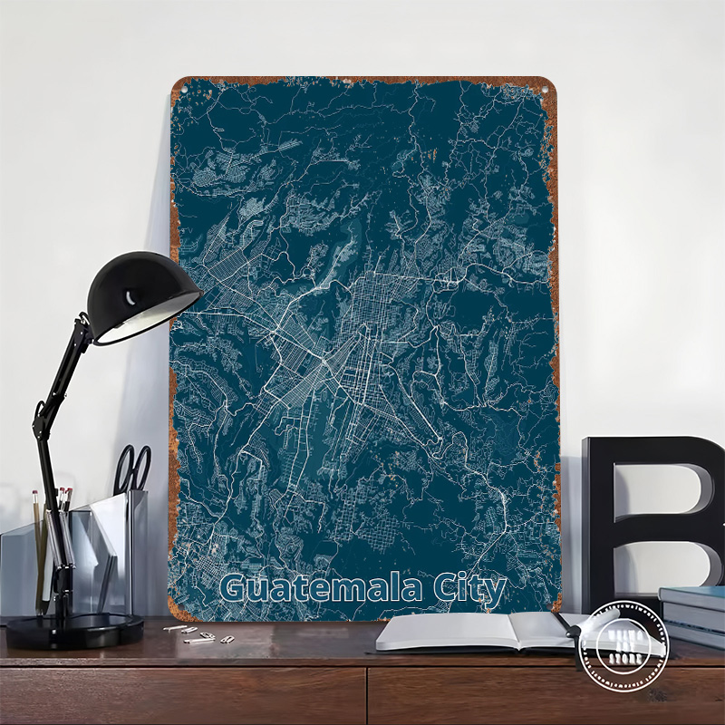 Guatemala City Map Tinplate Po - Custom Map Poster review and price