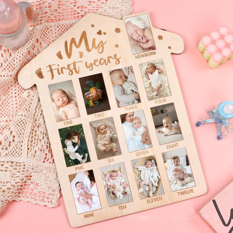 Wooden Baby Commemorative Phot - Engraved Wood Frame review and price