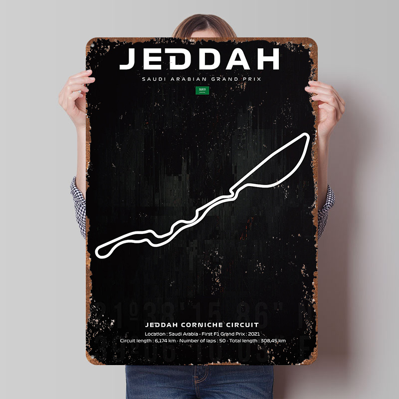 Jeddah Circuit Map Poster Cust - Custom Map Poster review and price